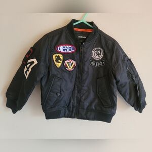 Diesel Black Patch Bomber Jacket Toddler Boys 4T
